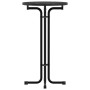 Mesa alta de comedor madera ingeniería y acero negro Ø60x110 cm de vidaXL, Mesas de cocina y de comedor - Ref: Foro24-4008301...