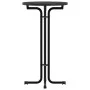 Mesa alta de comedor madera ingeniería y acero negro Ø60x110 cm de vidaXL, Mesas de cocina y de comedor - Ref: Foro24-4008301...