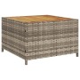Sofá de jardín en forma de L con mesa y cojines ratán PE gris de vidaXL, Conjuntos de jardín - Ref: Foro24-369049, Precio: 33...