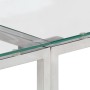 Mesa consola acero inoxidable plateado y vidrio templado de vidaXL, Mesas auxiliares - Ref: Foro24-349993, Precio: 151,24 €, ...