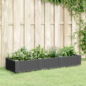 Jardinera con clavijas PP negro 125x40x28,5 cm de vidaXL, Maceteros y jardineras - Ref: Foro24-368012, Precio: 46,94 €, Descu...