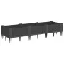 Jardinera con clavijas PP negro 125x40x28,5 cm de vidaXL, Maceteros y jardineras - Ref: Foro24-368012, Precio: 46,94 €, Descu...
