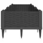 Jardinera con clavijas PP negro 125x40x28,5 cm de vidaXL, Maceteros y jardineras - Ref: Foro24-368012, Precio: 46,94 €, Descu...