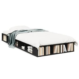 Estructura de cama madera de ingeniería negra 90x200 cm de vidaXL, Camas y somieres - Ref: Foro24-3280518, Precio: 124,33 €, ...