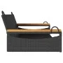 Banco columpio de ratán sintético negro 109x62x40 cm de vidaXL, Bancos de jardín - Ref: Foro24-368143, Precio: 92,77 €, Descu...
