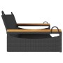 Banco columpio de ratán sintético negro 109x62x40 cm de vidaXL, Bancos de jardín - Ref: Foro24-368143, Precio: 88,94 €, Descu...