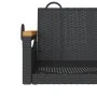 Banco columpio de ratán sintético negro 109x62x40 cm de vidaXL, Bancos de jardín - Ref: Foro24-368143, Precio: 92,77 €, Descu...