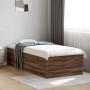 Estructura de cama madera de ingeniería roble marrón 75x190 cm de vidaXL, Camas y somieres - Ref: Foro24-3280985, Precio: 103...