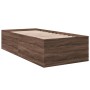 Estructura de cama madera de ingeniería roble marrón 75x190 cm de vidaXL, Camas y somieres - Ref: Foro24-3280985, Precio: 103...