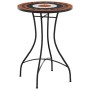 Mesa de bistró de mosaico cerámica terracota y blanco Ø50x70 cm de vidaXL, Mesas de jardín - Ref: Foro24-4003401, Precio: 77,...