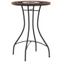 Mesa de bistró de mosaico cerámica terracota y blanco Ø50x70 cm de vidaXL, Mesas de jardín - Ref: Foro24-4003401, Precio: 81,...