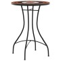 Mesa de bistró de mosaico cerámica terracota y blanco Ø50x70 cm de vidaXL, Mesas de jardín - Ref: Foro24-4003401, Precio: 77,...