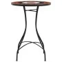 Mesa de bistró de mosaico cerámica terracota y blanco Ø50x70 cm de vidaXL, Mesas de jardín - Ref: Foro24-4003401, Precio: 81,...