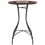 Mesa de bistró de mosaico cerámica terracota y blanco Ø50x70 cm de vidaXL, Mesas de jardín - Ref: Foro24-4003401, Precio: 77,...