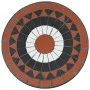Mesa de bistró de mosaico cerámica terracota y blanco Ø50x70 cm de vidaXL, Mesas de jardín - Ref: Foro24-4003401, Precio: 81,...
