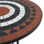 Mesa de bistró de mosaico cerámica terracota y blanco Ø50x70 cm de vidaXL, Mesas de jardín - Ref: Foro24-4003401, Precio: 81,...