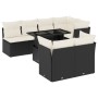 Set de sofás de jardín 8 piezas y cojines ratán sintético negro de vidaXL, Conjuntos de jardín - Ref: Foro24-3266406, Precio:...