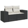 Set de sofás de jardín 11 pzas y cojines ratán sintético negro de vidaXL, Conjuntos de jardín - Ref: Foro24-3269426, Precio: ...
