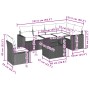 Set de sofás de jardín 7 pzas con cojines ratán sintético negro de vidaXL, Conjuntos de jardín - Ref: Foro24-3267306, Precio:...
