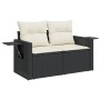 Set de sofás de jardín 10 pzas cojines ratán sintético negro de vidaXL, Conjuntos de jardín - Ref: Foro24-3268106, Precio: 60...