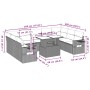 Set de sofás de jardín 10 pzas cojines ratán sintético negro de vidaXL, Conjuntos de jardín - Ref: Foro24-3268106, Precio: 60...