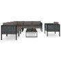 Muebles de jardín 8 pzas y cojines ratán sintético antracita de vidaXL, Conjuntos de jardín - Ref: Foro24-49402, Precio: 822,...
