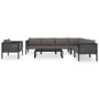 Muebles de jardín 8 pzas y cojines ratán sintético antracita de vidaXL, Conjuntos de jardín - Ref: Foro24-49402, Precio: 822,...