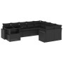 Set de sofás de jardín 10 pzas cojines ratán sintético negro de vidaXL, Conjuntos de jardín - Ref: Foro24-3267505, Precio: 66...
