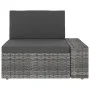 Sofá seccional de 2 plazas de ratán sintético gris de vidaXL, Sofás modulares de exterior - Ref: Foro24-49525, Precio: 229,80...