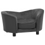 Sofá para perros felpa y cuero sintético gris oscuro 69x49x40 cm de vidaXL, Camas para perros - Ref: Foro24-171033, Precio: 1...
