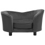 Sofá para perros felpa y cuero sintético gris oscuro 69x49x40 cm de vidaXL, Camas para perros - Ref: Foro24-171033, Precio: 1...