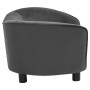 Sofá para perros felpa y cuero sintético gris oscuro 69x49x40 cm de vidaXL, Camas para perros - Ref: Foro24-171033, Precio: 1...