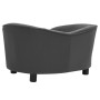 Sofá para perros felpa y cuero sintético gris oscuro 69x49x40 cm de vidaXL, Camas para perros - Ref: Foro24-171033, Precio: 1...