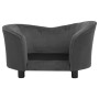 Sofá para perros felpa y cuero sintético gris oscuro 69x49x40 cm de vidaXL, Camas para perros - Ref: Foro24-171033, Precio: 1...