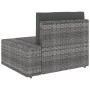 Sofá seccional de 2 plazas de ratán sintético gris de vidaXL, Sofás modulares de exterior - Ref: Foro24-49525, Precio: 209,33...