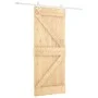 Schiebetür mit Beschlägen aus massivem Kiefernholz 80x210 cm von vidaXL, Türen - Ref: Foro24-3203159, Preis: 219,12 €, Rabatt: %