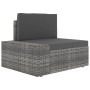 Sofá seccional de 2 plazas de ratán sintético gris de vidaXL, Sofás modulares de exterior - Ref: Foro24-49525, Precio: 209,33...