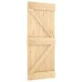 Schiebetür mit Beschlägen aus massivem Kiefernholz 80x210 cm von vidaXL, Türen - Ref: Foro24-3203159, Preis: 219,12 €, Rabatt: %