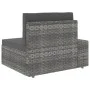 Sofá seccional de 2 plazas de ratán sintético gris de vidaXL, Sofás modulares de exterior - Ref: Foro24-49525, Precio: 229,80...