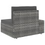 Sofá seccional de 2 plazas de ratán sintético gris de vidaXL, Sofás modulares de exterior - Ref: Foro24-49525, Precio: 209,33...