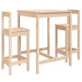Set de mesa y taburetes altos 3 piezas madera maciza de pino de vidaXL, Conjuntos de jardín - Ref: Foro24-3154735, Precio: 16...