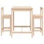 Set de mesa y taburetes altos 3 piezas madera maciza de pino de vidaXL, Conjuntos de jardín - Ref: Foro24-3154735, Precio: 16...