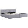 Cama hidráulica con almacenaje y LED tela gris claro 180x200 cm de vidaXL, Camas y somieres - Ref: Foro24-285581, Precio: 358...