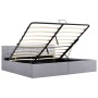 Cama hidráulica con almacenaje y LED tela gris claro 180x200 cm de vidaXL, Camas y somieres - Ref: Foro24-285581, Precio: 358...