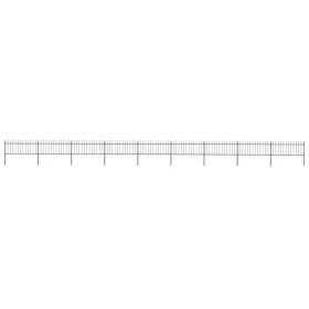 Garden fence with black steel spearheads 15.3x0.8 m by vidaXL, fence panels - Ref: Foro24-277610, Price: 431,41 €, Discount: %