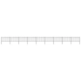 Gartenzaun mit Speerspitzen aus schwarzem Stahl 15,3x1 m von vidaXL, Zaunpaneele - Ref: Foro24-277619, Preis: 520,41 €, Rabat...