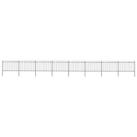 Gartenzaun mit Speerspitzen aus schwarzem Stahl, 13,6 x 1,2 m von vidaXL, Zaunpaneele - Ref: Foro24-277627, Preis: 466,75 €, ...