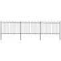 Gartenzaun mit schwarzen Stahlringspitzen 5,1 x 1,2 m von vidaXL, Zaunpaneele - Ref: Foro24-277667, Preis: 181,11 €, Rabatt: %
