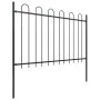Gartenzaun mit schwarzen Stahlringspitzen 5,1 x 1,2 m von vidaXL, Zaunpaneele - Ref: Foro24-277667, Preis: 181,11 €, Rabatt: %