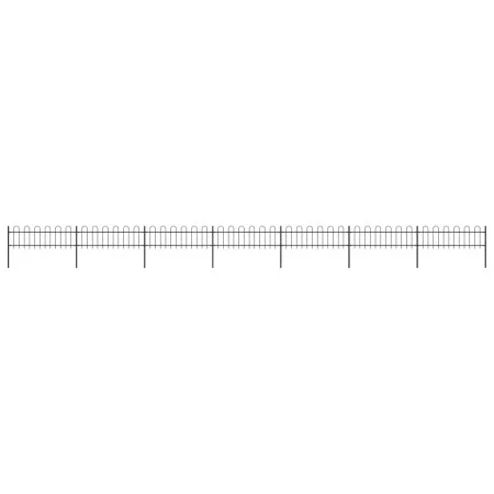 Gartenzaun mit schwarzen Stahlringspitzen 11,9 x 0,6 m von vidaXL, Zaunpaneele - Ref: Foro24-277644, Preis: 299,63 €, Rabatt: %